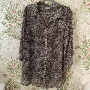Avenue Sheer 3/4 Sleeve Shirt